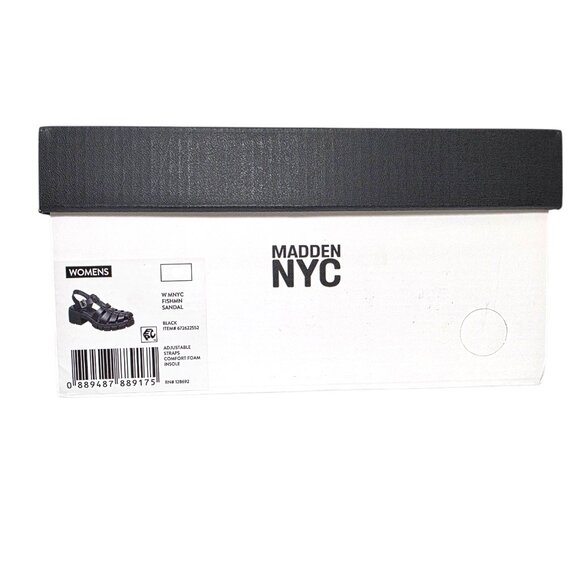 Steve Madden NYC Women's Fisherman Sandals Block Heel Size 8-11 Black With Box - Picture 3 of 12